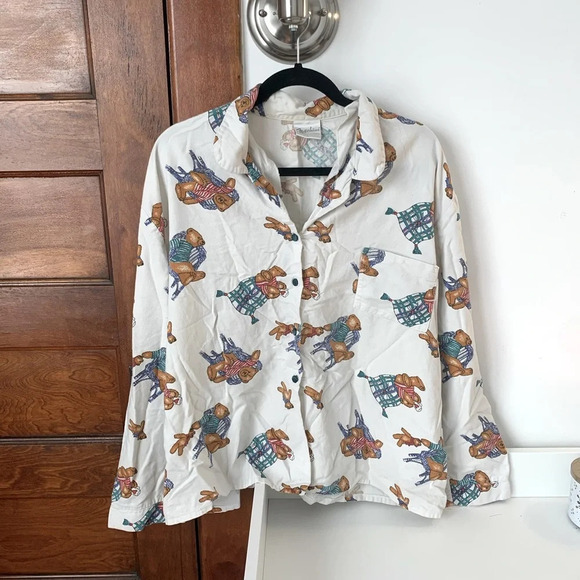 Other - Vintage Foschini Teddy Bear Button Down